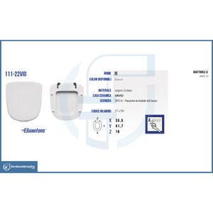 Vavid Io - Tapa de inodoro alargada blanca con diseño moderno europeo, de liberación rápida, estilo en forma de V, de material de urea para baño - Product Image 3