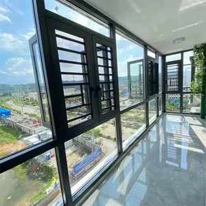 Ventanas abatibles de aleación de aluminio modernas para oficina en casa personalizadas Taihe