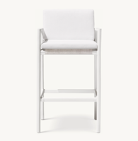 MESA-Ensemble bar moderne tout temps, patio, jardin, hôtel, plage, extérieur, mobilier métallique fabriqué à la main, tabouret de bar et de comptoir en aluminium