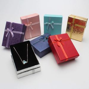 Hot Selling Novelty Design Most Popular Square Shape Jewelry Gift <b>Box</b> With Bowknot - Product Image 5