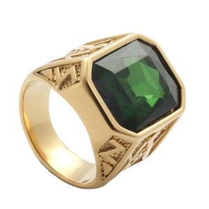 Geometric Black Stone <b>Ring</b> Bezel Setting Unisex Fashion Jewelry Gift - Product Image 3