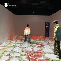 Système de logiciel de jeu laser interactif personnalisé pour projection au sol en intérieur