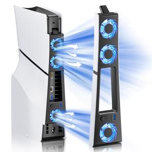 Ventilador de Enfriamiento Trasero P5S033 para Consola PS5 <span class=keywords><strong>Slim</strong></span> con RGB Intermitente, Ventilador de Radiación para PS5, Dispositivo de Aire Frío de Alta Potencia - Product Image 1
