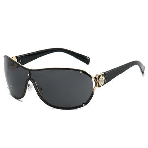 <span class=keywords><strong>2026</strong></span>年最新ファッション クラシック オーバーサイズ スクエア サングラス レディース UV400 高級サングラス メンズ カスタムロゴ 卸売 サングラス - Product Image 2