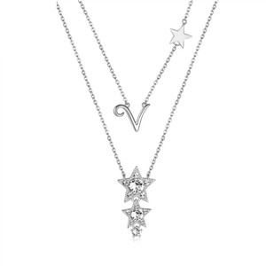 Collar Starlight gemelo personalizable con plata 925 chapada en oro y collares de cristal de lujo de cristal austriaco - Product Image 3
