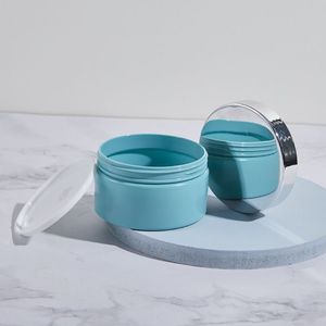 <b>Plastic</b> <b>Jar</b> 200ml Electroplated Screw Cap Wide Mouth Cylinder Cosmetic Container PP Material - Product Image 3