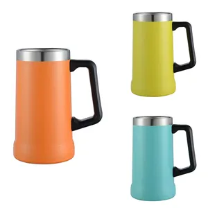 High Quality Stainless Steel Tumbler Vacuum Insulted Mugs Big Hand Grip Beer Mug with Handle