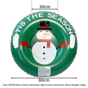 Anneau de ski gonflable d'hiver pour l'extérieur, luge à neige, sécurité, 100 cm, antidérapant, épaissi, PVC écologique, adulte - Product Image 6