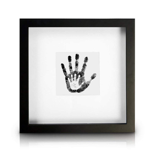 Cornice Personalizzata 8x8 Pollici in Legno per Impronte di Mani e Piedi di Neonati - Kit Ecologico Stile Giapponese con Fiori e <span class=keywords><strong>Animali</strong></span> per Foto da Casa - Product Image 4