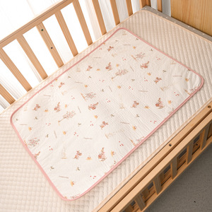 Tapis <span class=keywords><strong>à</strong></span> <span class=keywords><strong>langer</strong></span> pour bébé 70x90 cm <span class=keywords><strong>à</strong></span> absorption rapide imperméable mousseline de coton pour bébé - Product Image 3