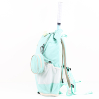 Sac à dos de sport unisexe vert clair pour raquettes, respirant, durable, en nylon, 20,58 L, portable, résistant à l'eau, pour le tennis et le padel