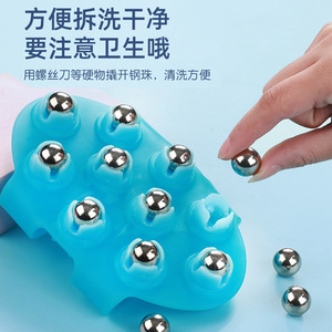 เครื่องนวดแบบลูกกลิ้งรุ่นใหม่ที่ปรับแต่งได้, เครื่องนวดหน้าท้อง, แปรงนวดเส้นลมปราณแบบ 10 เม็ด, เครื่องนวดจุดฝังเข็ม, เครื่องนวดขาและหน้าท้องเพื่อกระชับสัดส่วน - Product Image 3