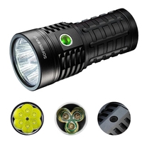 Lampe torche LED Q8 Plus 16000lm super puissante, portée de 554m, Anduril 2.0, 3*21700 rechargeable avec batterie externe