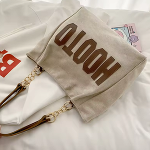 Large capacity women's <b>bag</b> hot selling single shoulder <b>canvas</b> <b>bag</b>, new autumn tote <b>bag</b> - Product Image 6