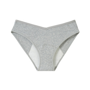 Pantalones menstruales de gran venta para mujer, ropa interior de absorción de 3 capas a prueba de fugas, <span class=keywords><strong>Bikini</strong></span> de punto sólido, cintura para menstruación - Product Image 6
