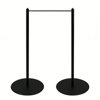 Barrière de contrôle de foule en acier inoxydable durable et réfléchissante, remplissable d'eau, avec base stable et corde optionnelle pour événements, livraison rapide, prix bas