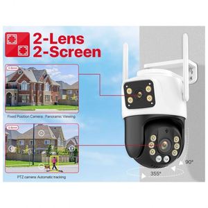 Icsee 8Ch 3MP + 3MP Sistema IP CCTV Seguridad impermeable al aire libre WiFi Cámara inalámbrica grabable NVR Kit con tarjeta SD de visión nocturna - Product Image 4