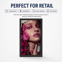 Pantalla de Papel Electrónico a Todo Color de 31.5 Pulgadas, Señalización Comercial de Moda, 0W Estático, 1.0s de Actualización, CMS en la Nube, Publicidad para Tiendas con Cero Consumo de Energía