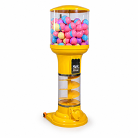Distributeur automatique de bonbons et de jouets en capsules à monnayeur, avec jeu de boules de gomme et de bonbons rebondissants en spirale