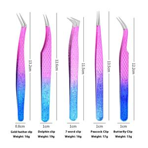 Pinset Bulu Mata Palsu, Penjepit Bulu Mata Ujung Runcing, Alat Perawatan Kuku, Penjepit Bulu Mata, Ekstensi Bulu Mata - Product Image 5