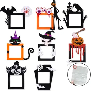 Halloween switch stickers ghost festival atmosphere decoration ghost pumpkin felt cloth switch decorative wall stickers