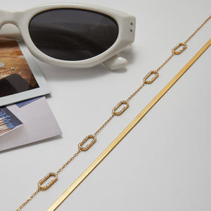 Collar J&D Clásico para Mujer Chapado en Oro de 18K con Circón Blanco Redondo y Cadena Ajustable, Joyería de Moda Delicada, Elegante y Brillante - Product Image 6