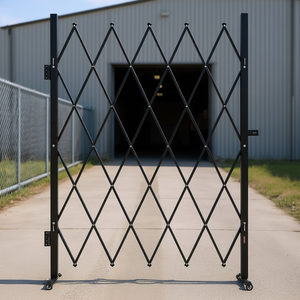 Cancello di Sicurezza Pieghevole Retrattile in Acciaio per Esterni, Controllo Manuale, Design Industriale, Facile Installazione - Product Image 2