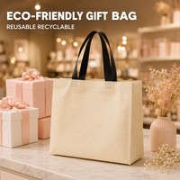 Sac cadeau réutilisable en non-tissé, imprimé floral, couleur personnalisée pour les poignées, écologique, logo personnalisé pour les cadeaux de mariage
