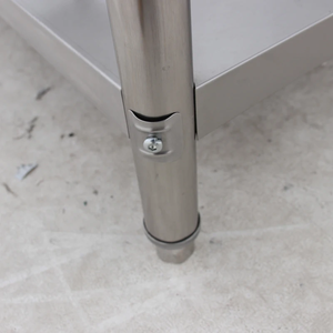 Mesa <span class=keywords><strong>de</strong></span> Trabajo <span class=keywords><strong>de</strong></span> Acero Inoxidable para <span class=keywords><strong>Cocina</strong></span> Comercial <span class=keywords><strong>de</strong></span> Restaurante, Respaldo, Estante <span class=keywords><strong>de</strong></span> Almacenamiento <span class=keywords><strong>de</strong></span> Doble Capa, Acabado Pulido, Altura Ajustable - Product Image 3