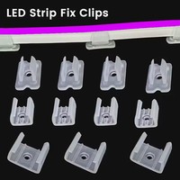 Clips de fixation pour bande LED, connecteurs et accessoires pour la fixation de néons 2835 de 6 mm, 8 mm, 12 mm, 15 mm, 220 V, boucle en plastique COB flexible