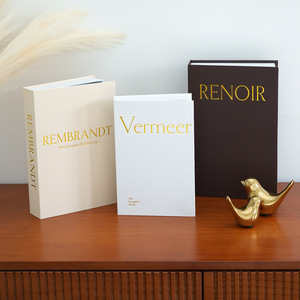 Scatola Decorativa a Forma <span class=keywords><strong>di</strong></span> Libro Personalizzata per Arredamento Casa, Libro Finto in Lino Artigianale con Chiusura Magnetica - Product Image 5