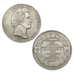 Moneda Conmemorativa de Baviera de 1826, Ludwig I Taler, Conmemora la Mudanza de la Universidad a Múnich, Estilo Antiguo, Regalos - Product Image 1