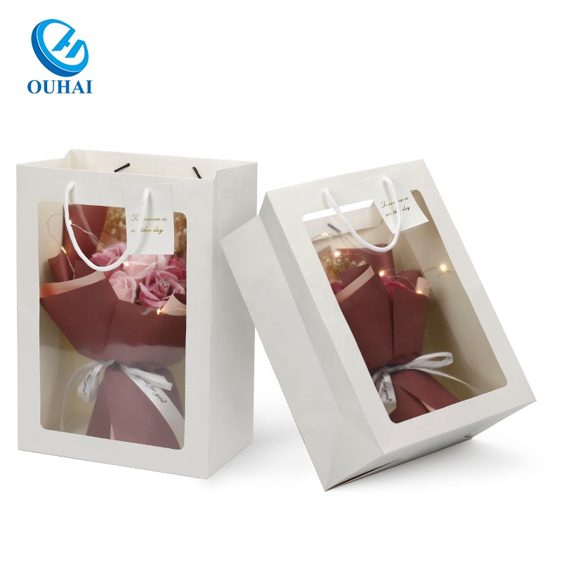 clear flower bouquet gift bag