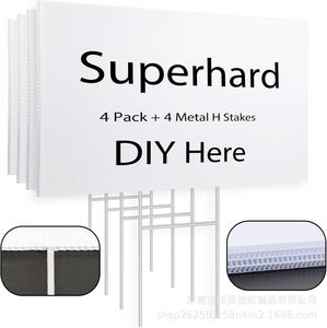 Kit de suministros <span class=keywords><strong>para</strong></span> agentes inmobiliarios, venta de hojas de plástico PP de 4mm, estacas H <span class=keywords><strong>para</strong></span> letreros direccionales de casa, tamaño de corte <span class=keywords><strong>para</strong></span> casas enviadas en movimiento - Product Image 4