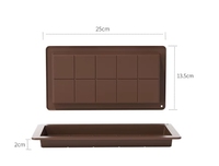 Nouveaux moules en silicone 3D rectangulaires de Dubaï pour barres chocolatées épaisses, pistache, matériau miroir cristallin écologique, pour la pâtisserie