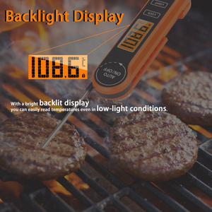 IPX5 termometer daging barbekyu, pengukur suhu baca <span class=keywords><strong>Digital</strong></span> instan tahan air dengan lampu latar <span class=keywords><strong>Probe</strong></span> suhu untuk panggangan BBQ - Product Image 4