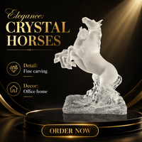 Figurine de cheval en cristal gravée à la main sur mesure, vente en gros d'usine Sinyore - Cadeau d'affaires, objet d'art de luxe, objet de collection