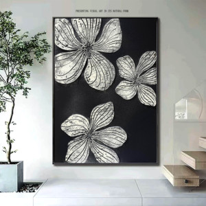 2025 Bán Buôn Tùy Chỉnh Tường Trừu Tượng Nghệ Thuật Wabi Sabi Khách Sạn Tường Nghệ Thuật 100% Handmade 3D Kết Cấu Thạch Cao Sơn - Product Image 2