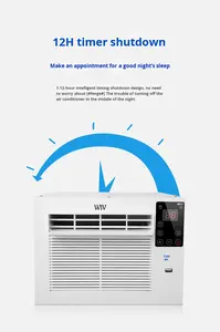 เครื่องปรับอากาศหน้าต่างแบบพกพาสำหรับแมวโหมดนอนหลับทำความสะอาดอัตโนมัติด้วยพลาสติก usb/a/c/solar AC สำหรับห้องพักรถยนต์ RVs การเชื่อมต่อ Wi-Fi - Product Image 6