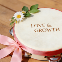 Wholesale 4/6 Inch Wedding Tambourine Percussion Music Instrument Free Sample Hand Drums Round Wooden Custom logo