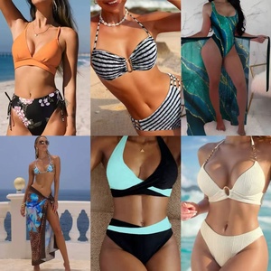 Tanga de calidad Superior, trajes de baño para mujer, traje de baño Vintage arrugado, ropa de playa de cuerda C, Micro <span class=keywords><strong>Bikini</strong></span> de pecho grande, extremo Sexy - Product Image 6