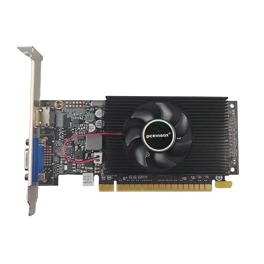 بطاقة رسومات Geforce GT610 أصلية بسعر الجملة من مصنع المعدات الأصلي PCWINMAX بطاقة رسومات من النوع GT 610 2G DDR3 منخفضة المظهر للكمبيوتر المكتبي بطاقة Geforce GT610 VGA
