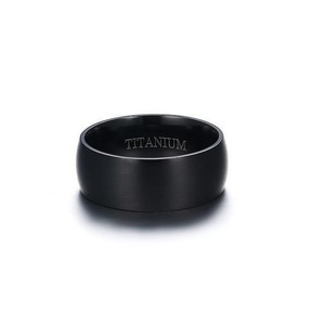 Trendige Geometrische Schwarze Titan-Ringe für Herren Europäische & Amerikanische Mode Großhandel - Product Image 2