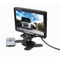 Moniteur de sauvegarde sur le tableau de bord du véhicule, écran couleur LCD TFT de voiture HD numérique de 7 "avec 4 entrées vidéo pour caméra Mdvr