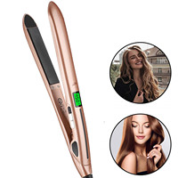 Nouveau fer à lisser électrique LCD en céramique fer à friser plat pressage à chaud naturel noir lissage brosses à cheveux