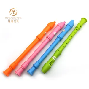 Wholesale Hot Sale Colorful Musical Education 7 Holes Children Plastic Toys Flute Instrument For Kids