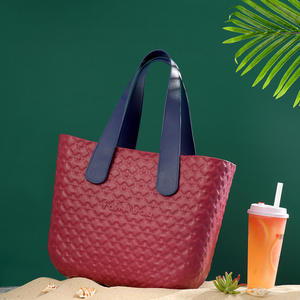 Nouveau <span class=keywords><strong>sac</strong></span> fourre-tout italien EVA Fashion Lattice Textures Portable Open Beach <span class=keywords><strong>Sac</strong></span> à main pour femmes Vente en gros Fairybag Diaper Tote Bag - Product Image 3