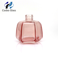 Bouteille en verre personnalisable en forme de diamant, petite capacité 50 ml 100 ml, flacon vide pour diffuseur à bâtonnets