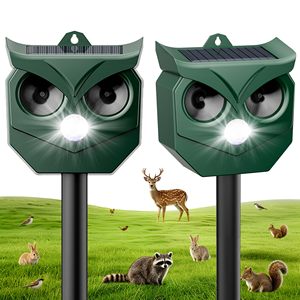 Répulsif Solaire pour Écureuils et Cerfs, Détecteur de Mouvement Extérieur, Dispositif Anti-Chats et Chiens, Répulsif Ultrasonique pour Animaux avec Lumière Rouge - Product Image 1