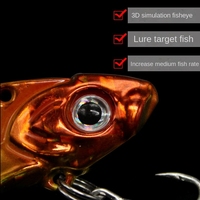 Échantillons gratuits 5g 7g 10g 15g 20g Mini Vib avec cuillère leurre de pêche dur matériel de pêche broche naufrage manivelle appât Vibration Spinner